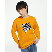 Bold typography sweatshirt promoting soulful confidence and belief
