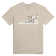 Heavyweight cotton tee with bold piano key graphic on front